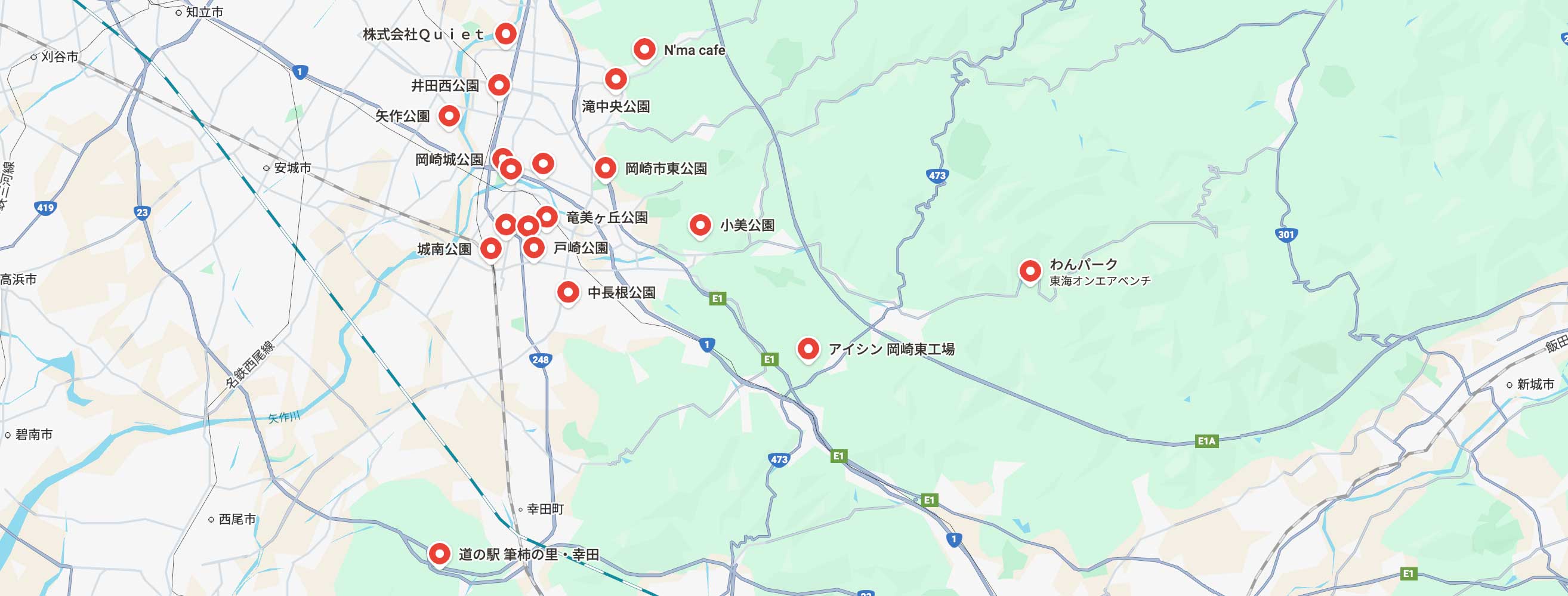 矢作川流域ベンチマップ